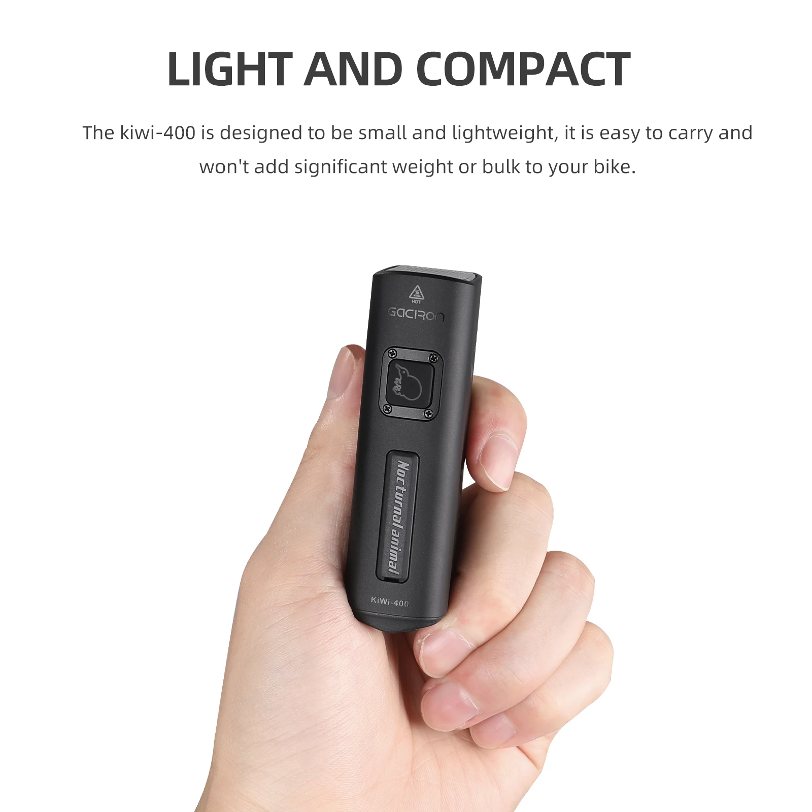 GACIRON KIWI-400 Bike Light LED Bike Light Set Light Bike 400 Lumen Waterproof