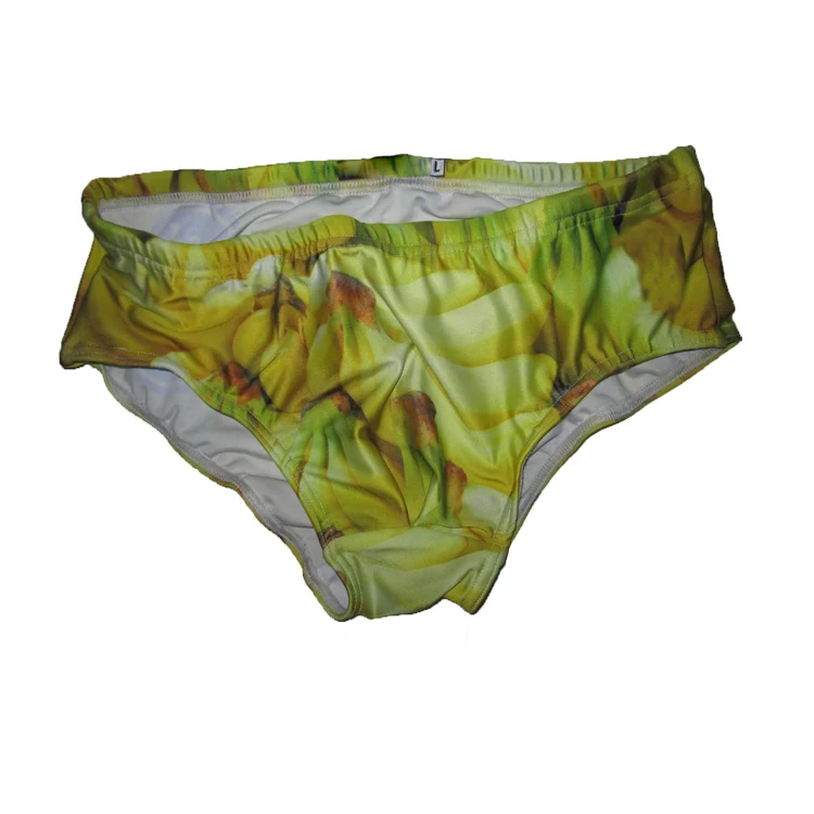 Quick Dry Custom Logo Fashion Swimwear Sublimation Swim Trunks Low Rise Sexy Male Bikini Swimming Briefs