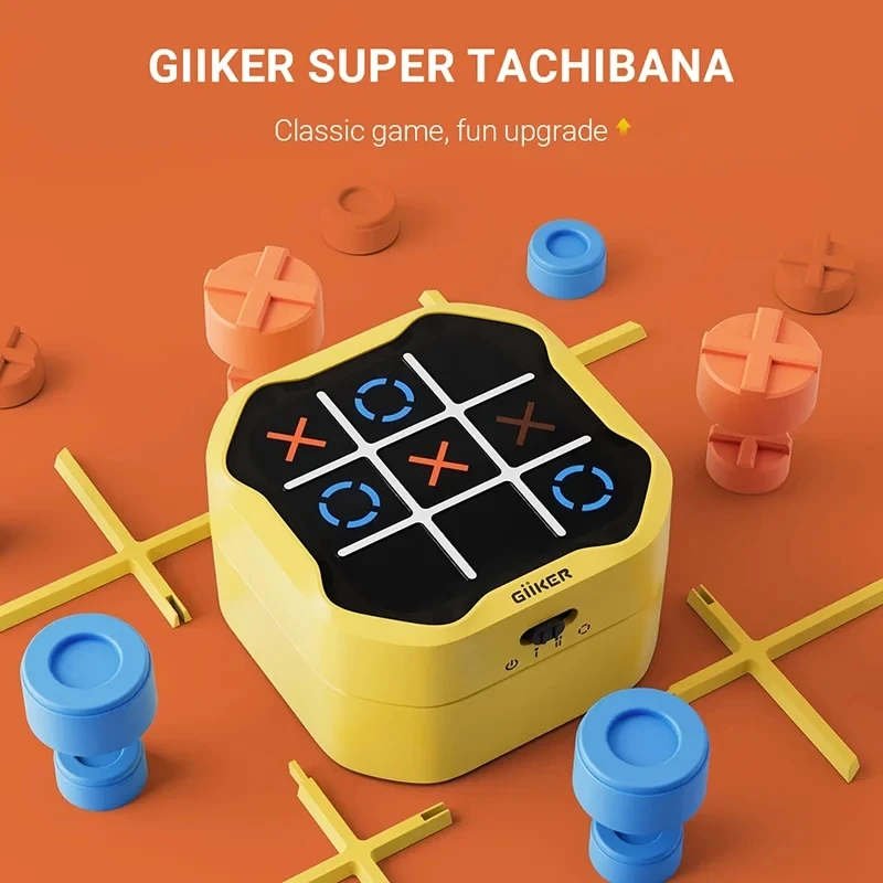 2024 Giiker крестики-нолики игрушки-пазлы для шахмат компактные и портативные Семейные настольные игры игрушки детей