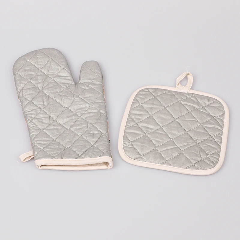 cotton custom digital print BBQ oven mitt oven glove pot holder