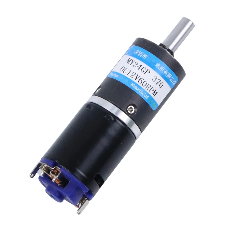 24-370H High Torque Black Miniature Planetary Gear DC Reduction Motor MIcro Gear Motor