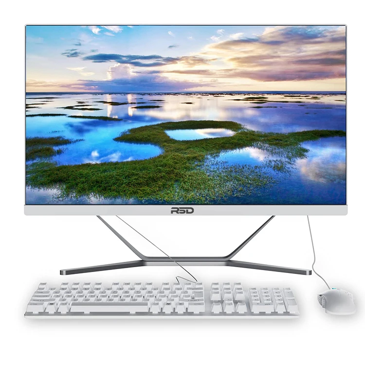 Curve 23.8 inch Fanless Desktop Comput 24 inch Amd All In One Pc Win 10 16Gb Ddr4 Ram For Office School With Wifi Machine