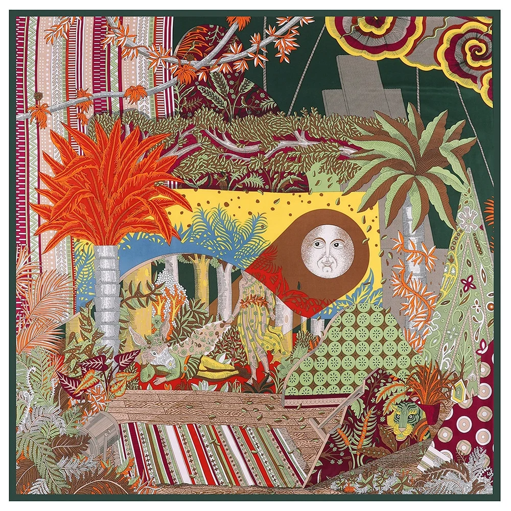 ladies shawl silk scarfs for women stylish super soft digital print cozy luxury extra wide long custom