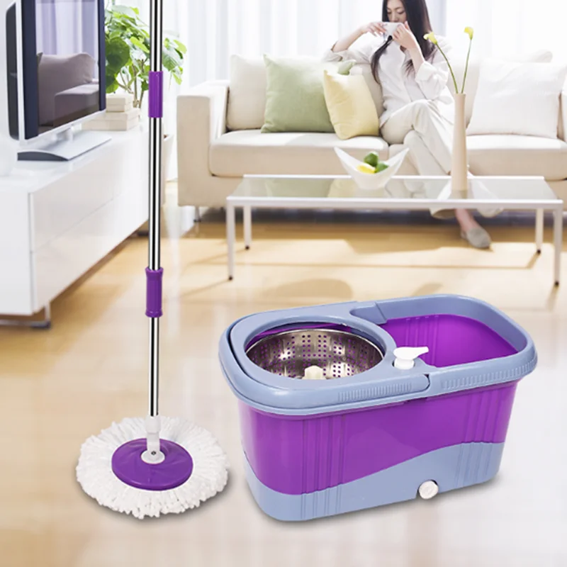 Easy Rotating Tornado Mop Spin System Mop with 2 Microfiber Mop Heads