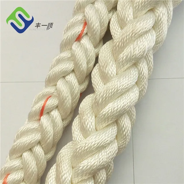 white color 36 40 mm * 200 220 m 8 strand polyamide nylon marine rope for lifting sling barge and dredge working fishing lines