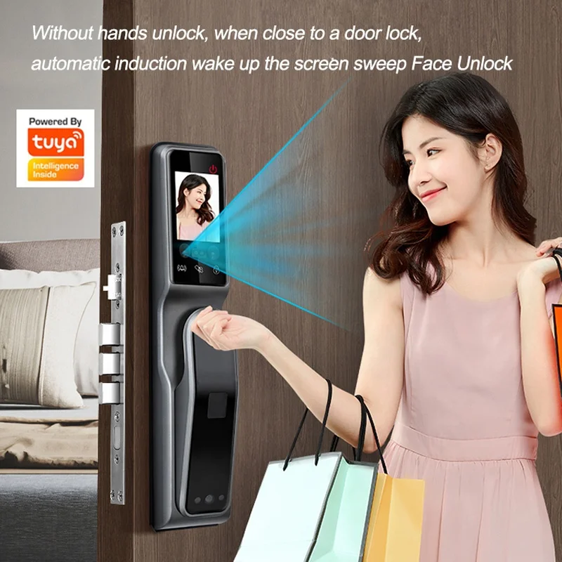 smart chinese card wifi smart finger electronic tuya lock wifi camera lock key fingerprint smart cylinder lock
