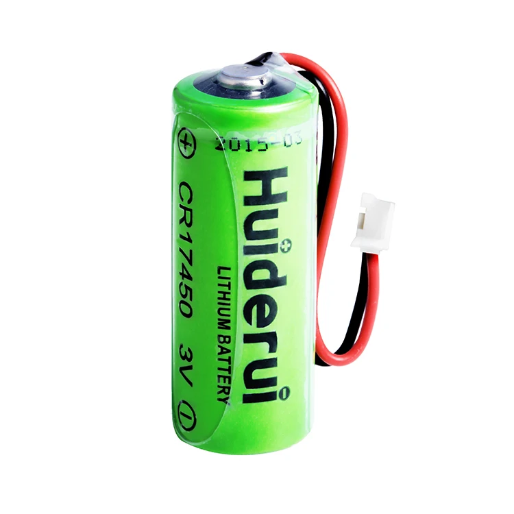 CR17450 Battery LiMnO2 Primary Lithium Battery 2500mAh 3V Huiderui China for Portable Intelligent instruments Lightings IoT