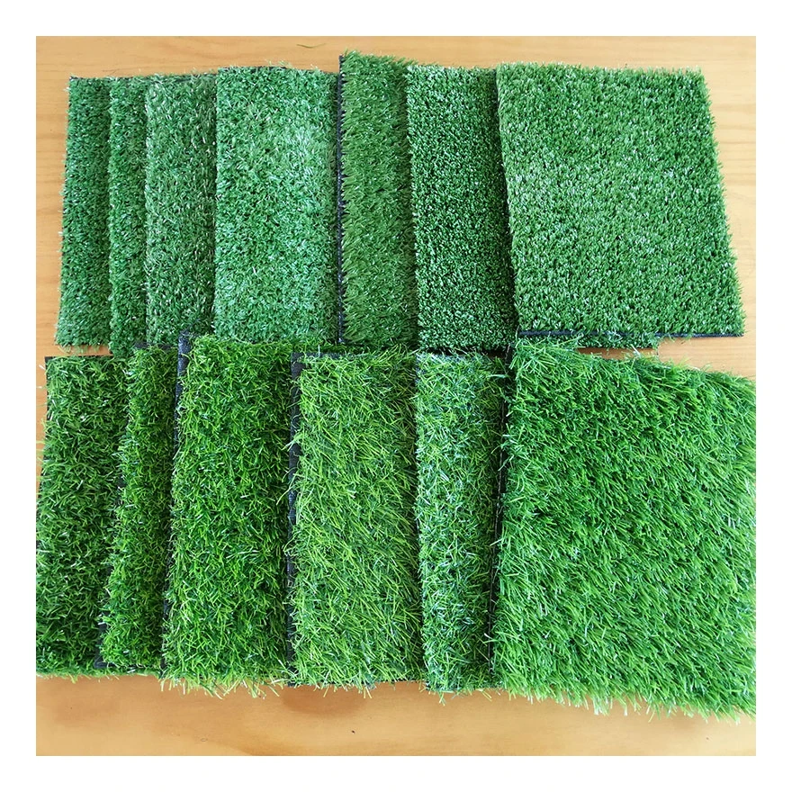 Wholesale cheap 3D sports protection artificial grass yarn, Natural Looking PP Grass tiles artificial grass