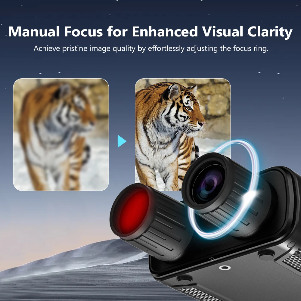 Large Screen Night Vision Goggles 4K Night Vision Binocular Digital Zoom 5000mAH Rechargeable Battery for Adults