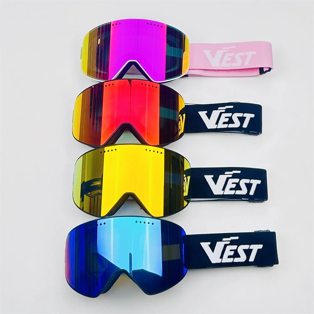 Low MOQ For Custom Brand Logo Snow Goggles Ski Glasses Anti Fog UV400 Protection OTG Wholesale Snowboard Ski Goggles Manufacture