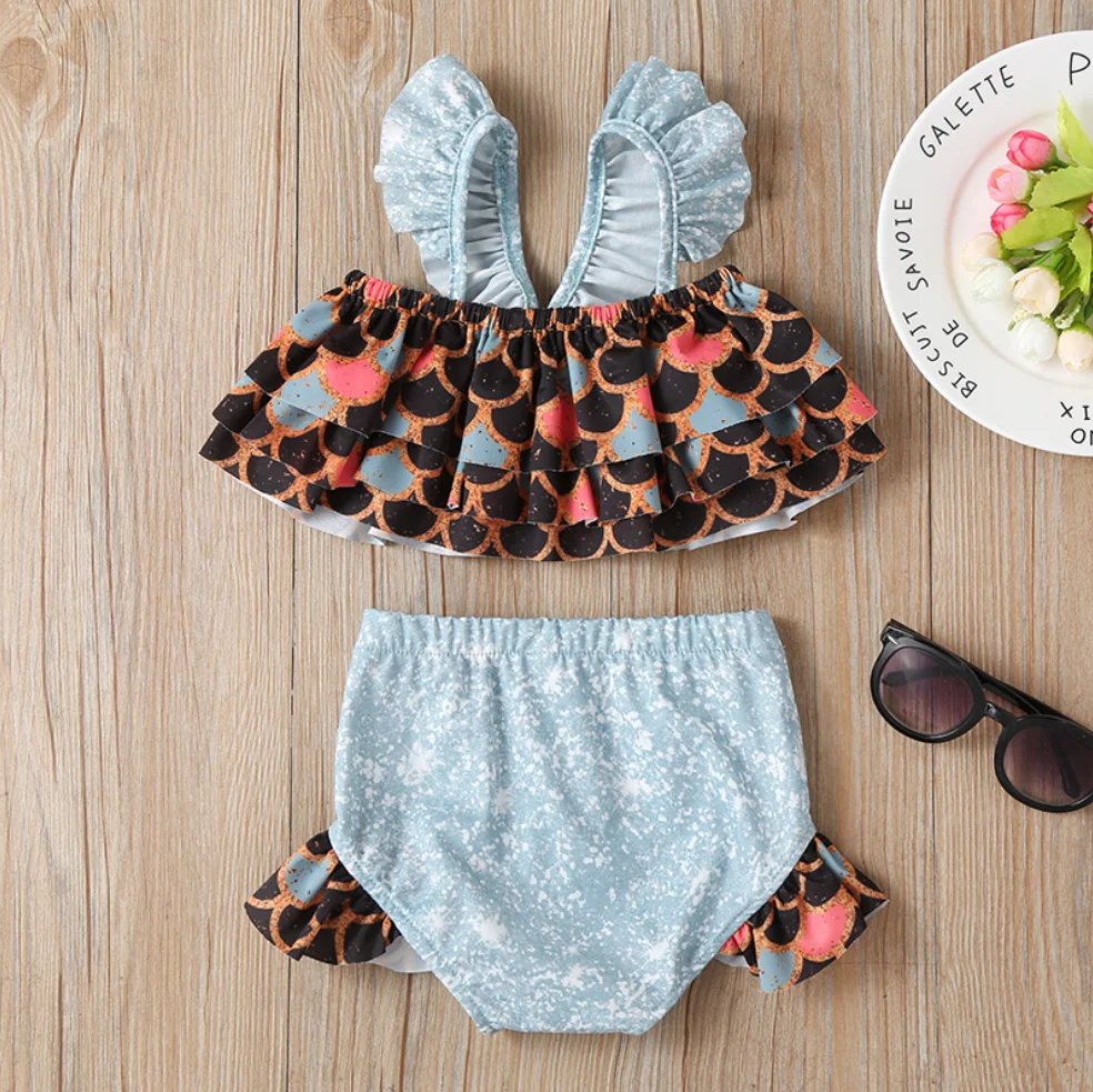 High Quality ins Upscale Fashion Swimsuit Baby Girl Pink Swimsuit  Baju Renang