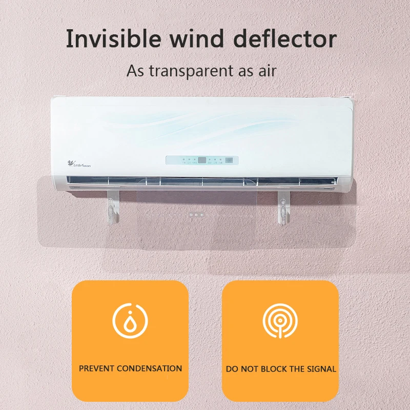 wind deflector length adjustable anti direct blow invisible transparent baffle air conditioner deflector