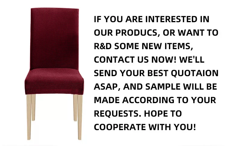 Sample Available Solid Jacquard Chair Covers Stretch For Wedding Dining Room Office Chair Cover
