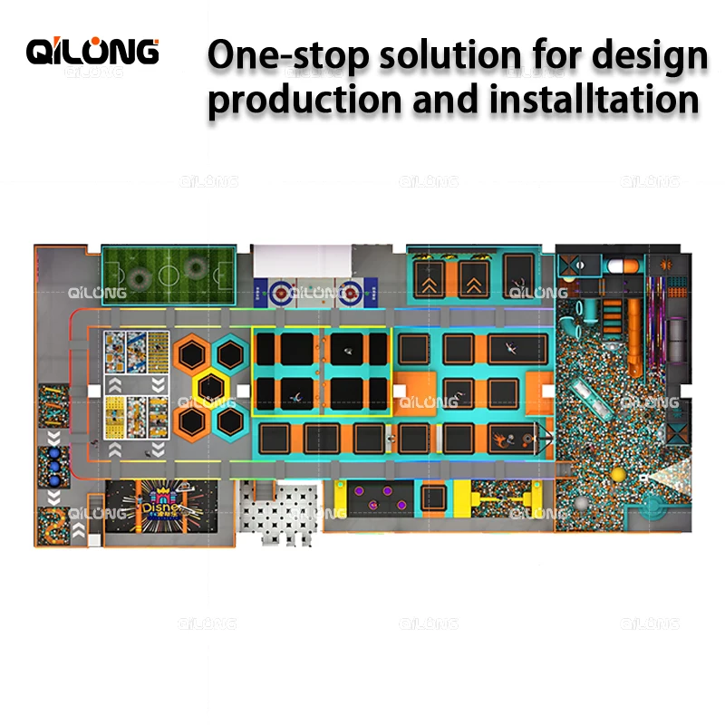 300 Sqm Commercial Customized Style Play Park Trampoline Indoor Playground Kids Soft Play Amusement Park Equipment