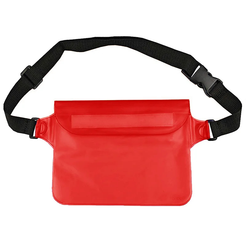 Wholesale Transparent Small PVC Dry Utility Pouch Bag Waterproof Multi functional Beach Waist Belt Bag