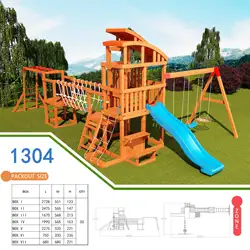 Backyard Real Wood Advantures China Cedar Outdoor Wooden Children Swing Set Playground Outdoor