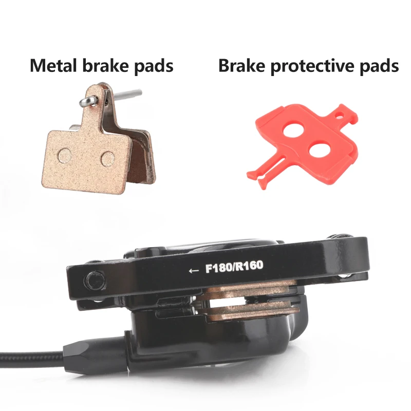 HASSNS mountain bike oil disc brake Double piston 800/1450mm with metal brake pads bicycle hydraulic disc brake