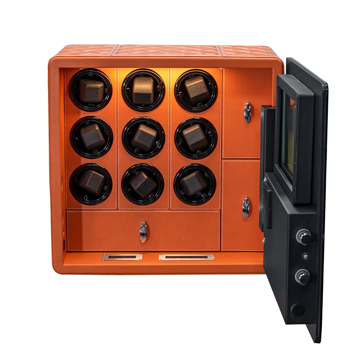 JIMBO luxury screen touch fingerprint lock Mabuchi movement Watch winder safe box