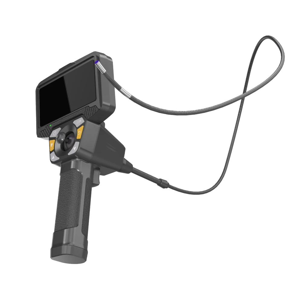 High lumen 360 rotation HD Industrial endoscope Camera,IP67 probe borescope,sewer borescope camera 5 'IPS screen videoscope