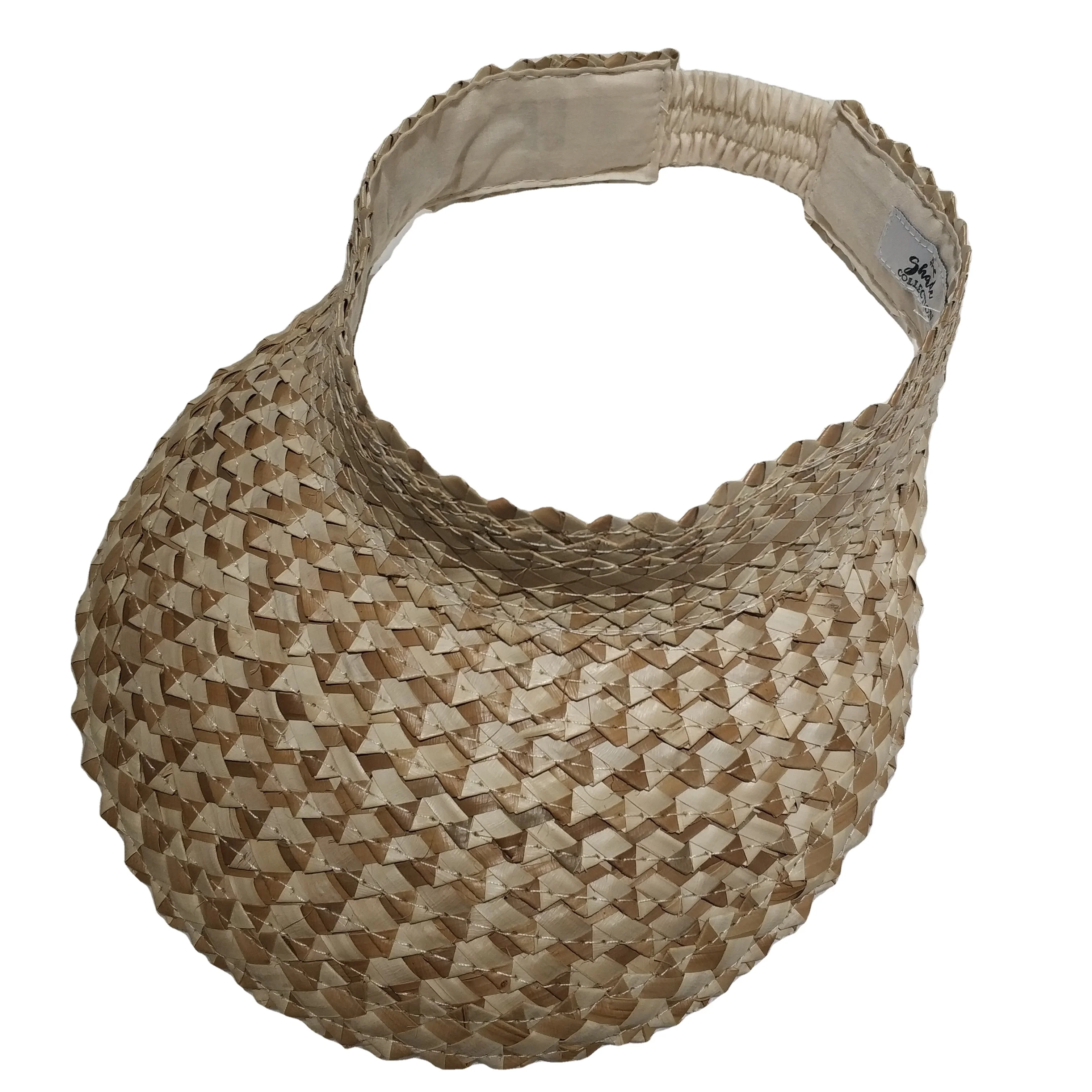 Crochet Hand Knitting Langya Straw Visor Sun Hat