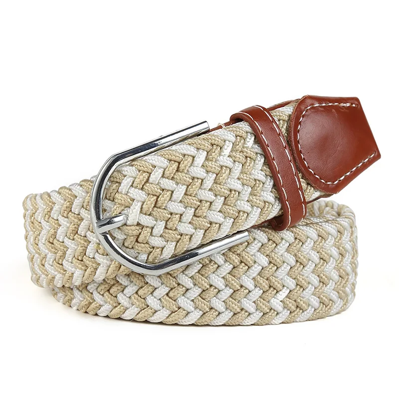 2022 wholesale New fashion Accessories casual Style stretchy men women belts Colorful Knitted canvas unisex waistband