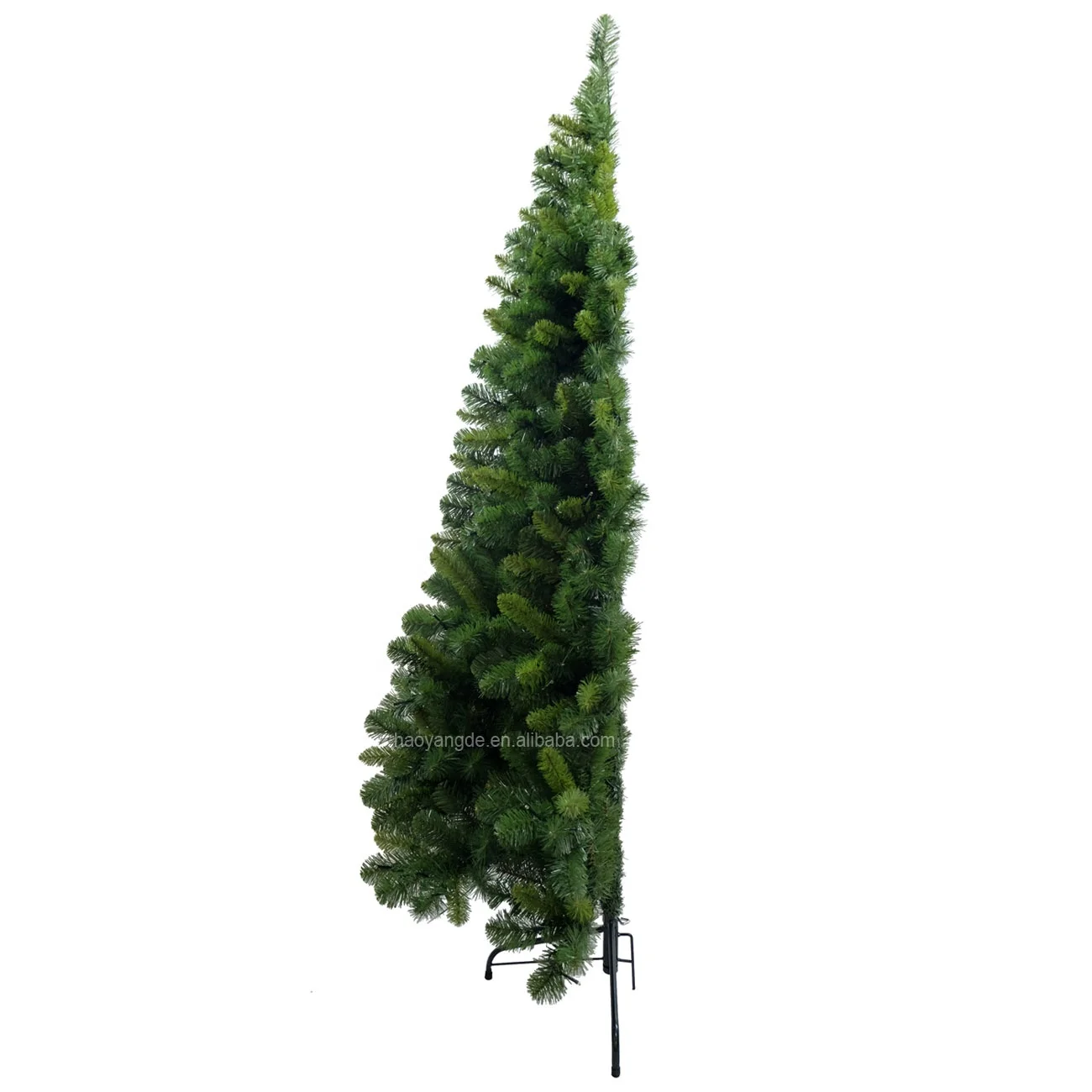Unique Prelit PVC Half Christmas Tree LED lights Pine Xmas trees