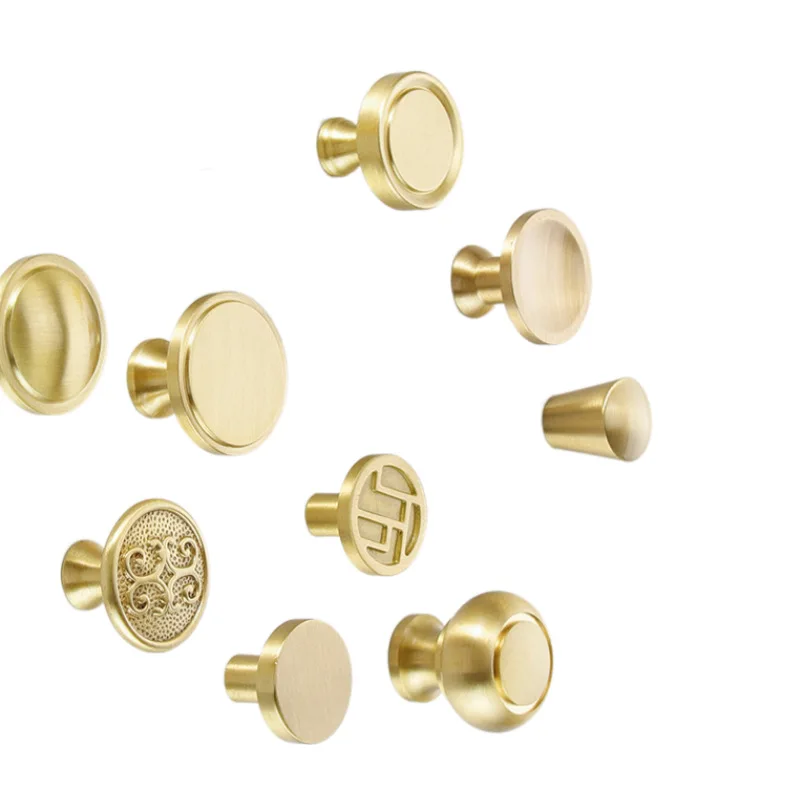 Wholesale simple Scandinavian pull handle zinc alloy material hardware single hole pull handle round hardware pull handle