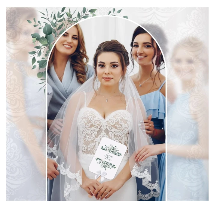 DIY Wedding Fan Church Fans Handle Craft Sticks Wavy Crafting Celebration Hand Held Fans