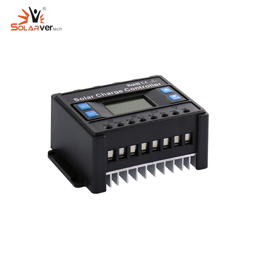 Solarway 20A 30A 40A 50A 60A Pwm Solar Charge Controller 12V 24V Pwm Solar Charger Controller With Lcd Display