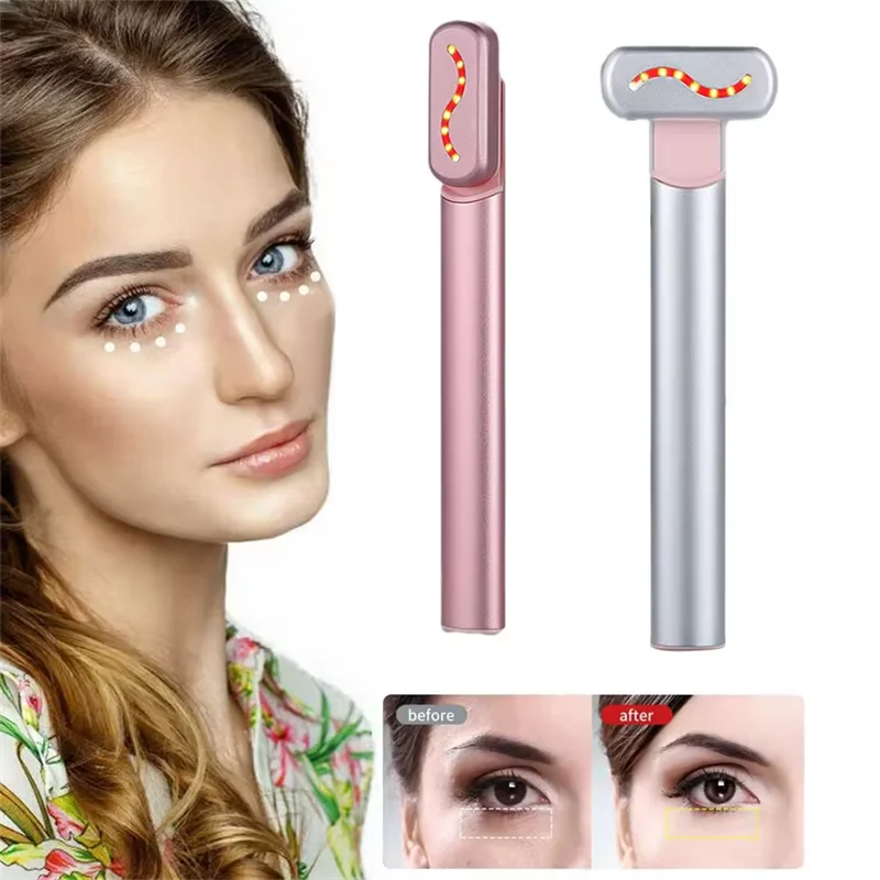 Popular Eyes Care Red Light Wand Beauty Equipment Ems Face Machine For Eye And Facial Massage Reduce Puffiness