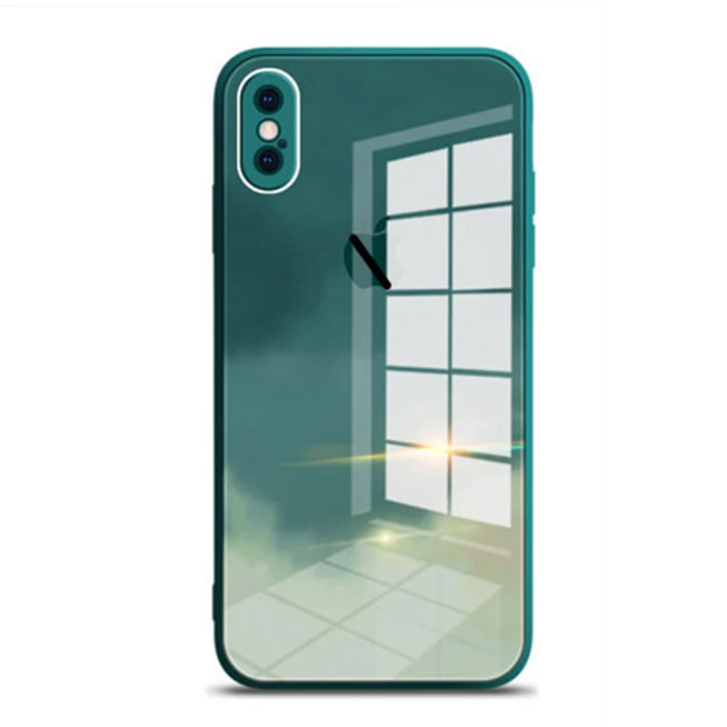  Лидер продаж Твердый чехол из закаленного стекла с акварельным рисунком для iPhone 12 11 Pro Max 7 8 XR жидкого силикона