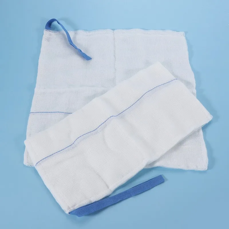 high quality 100% cotton soft sterile medical disposable abdominal lap pad sponge 45*45 cm lap sponge folding