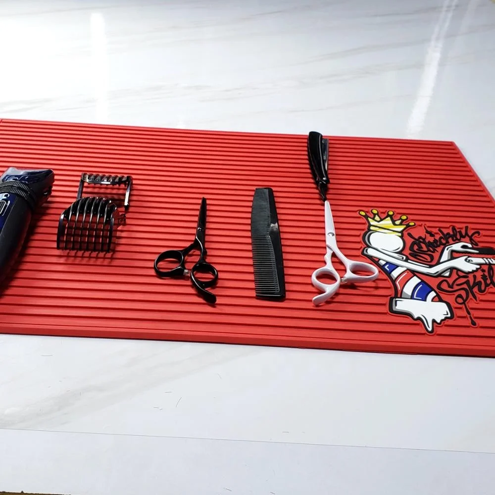 Hairdressing Tools Custom Table Anti-skid Silicone Magnetic Mat for Barber