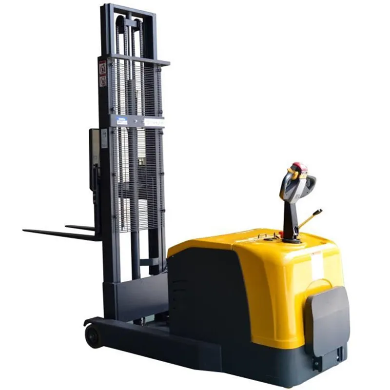 Mini Warehouse Pallet Lifting Device Semi Electric Walkie Stacker Forklift