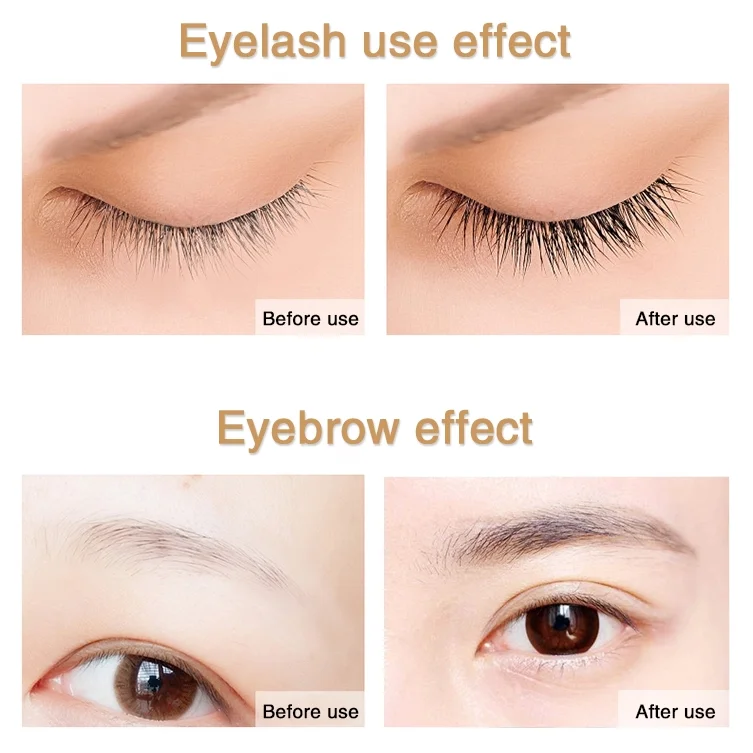 wholesale best 100% natural 2 in 1 eyelash eyebrow rapid enhancing growth enhancer serum