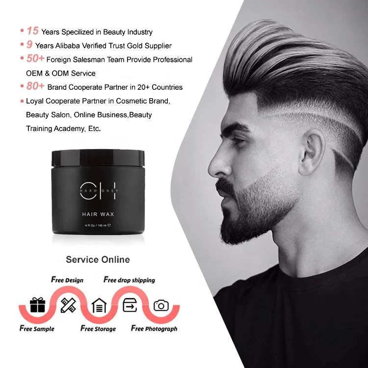 Private label Hair clay Wax Custom Logo Organic Olive For Men Professional color Pomade Own