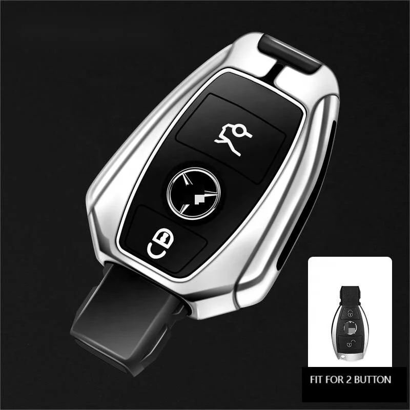 Button glow in dark with high quality metal cover fit for Benz fob key case