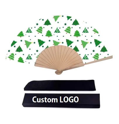 BSBH New Arrival  23cm Custom Printed Spanish Wood Bamboo Hand Fan For Colorful Beach Rave Wedding Party Folding Hand Held Fans