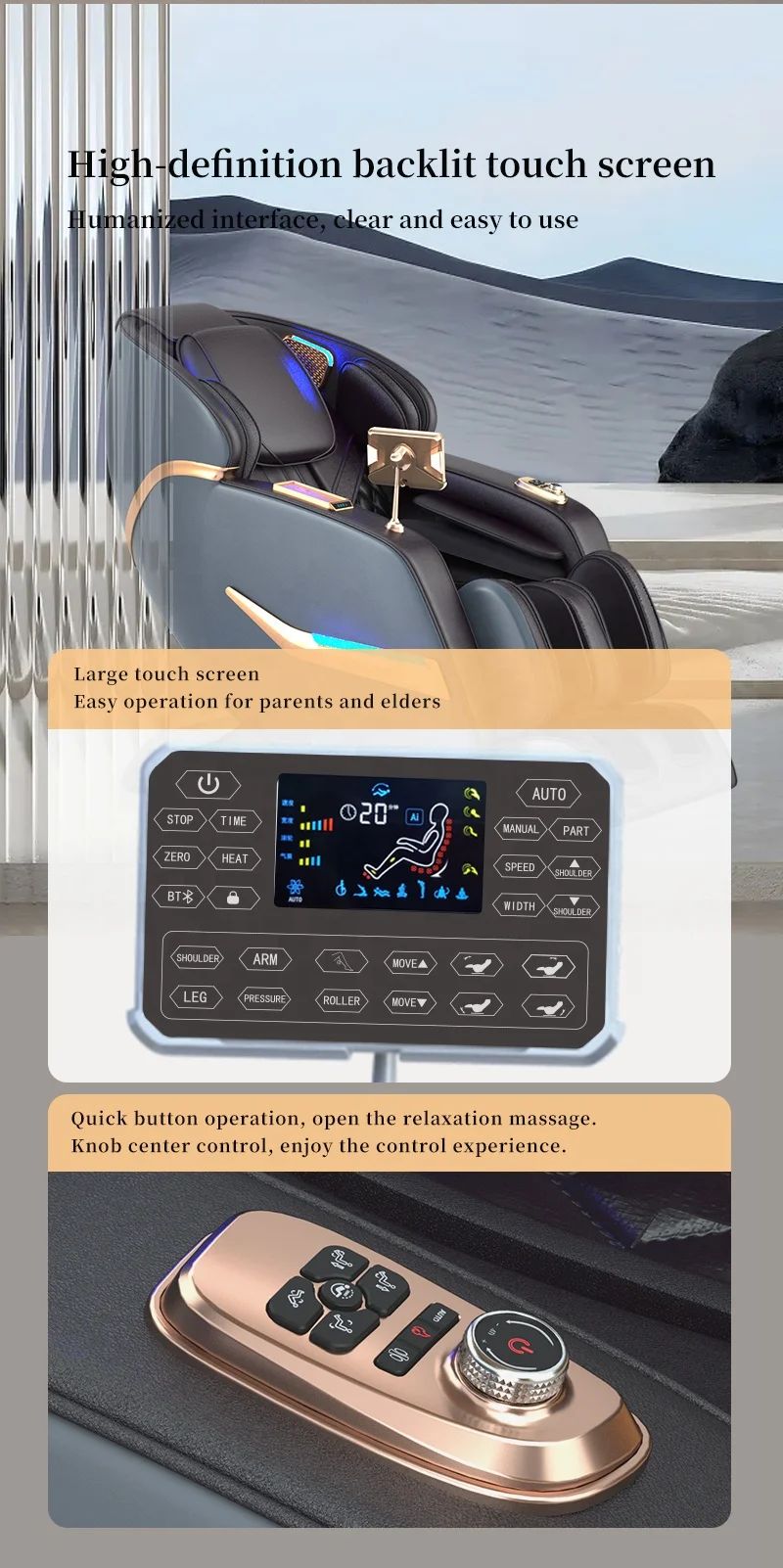 New Intelligent Shared Full Body Multifunctional Scan Code Sl Track Commercial Cabin Massage Chair