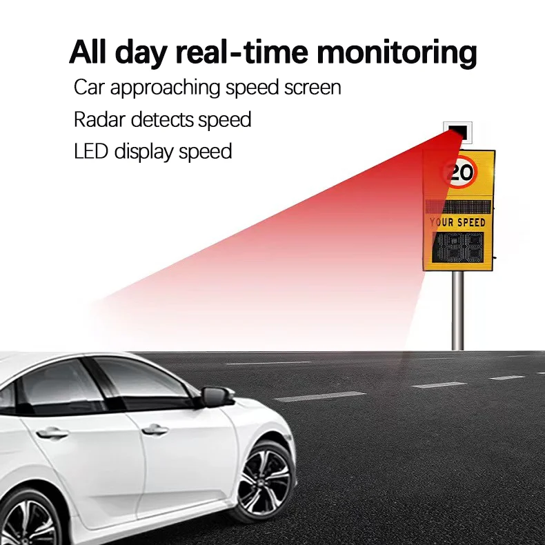 led radar controlled traffic speed sign car speed limit signs radar detector