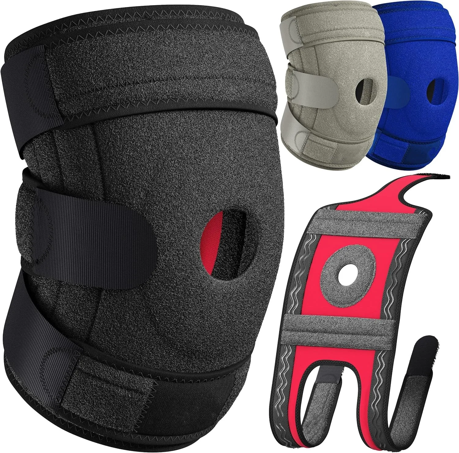 Knee Brace Support - Knee Braces for Knee Pain. Relieves Meniscus Tear, Arthritis, Tendonitis Pain