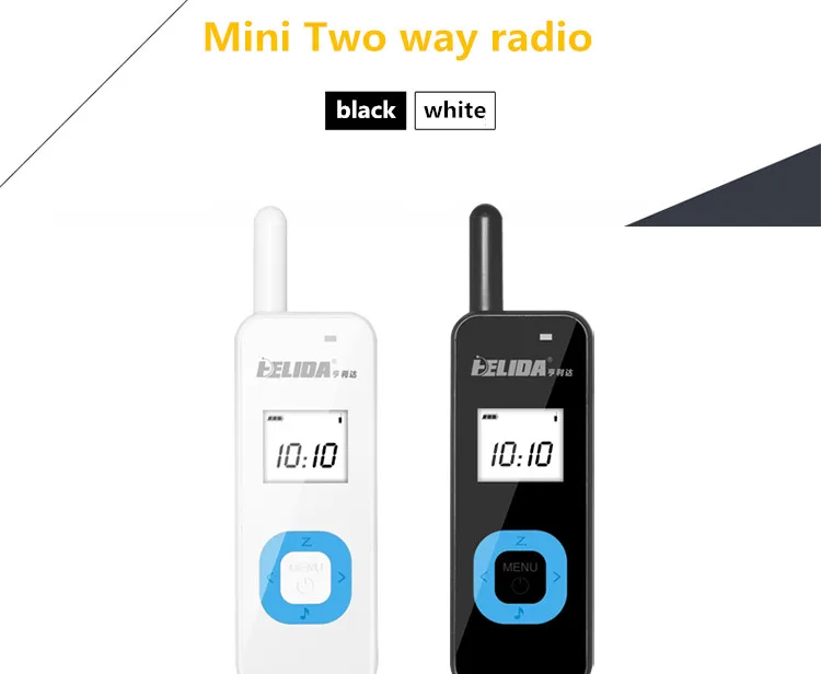 Super Mini Walkie Talkie Two Way Radio HELIDA T-M1 22 Channels FRS GMRS UHF 400-480MHz for Restaurant/Salon/School