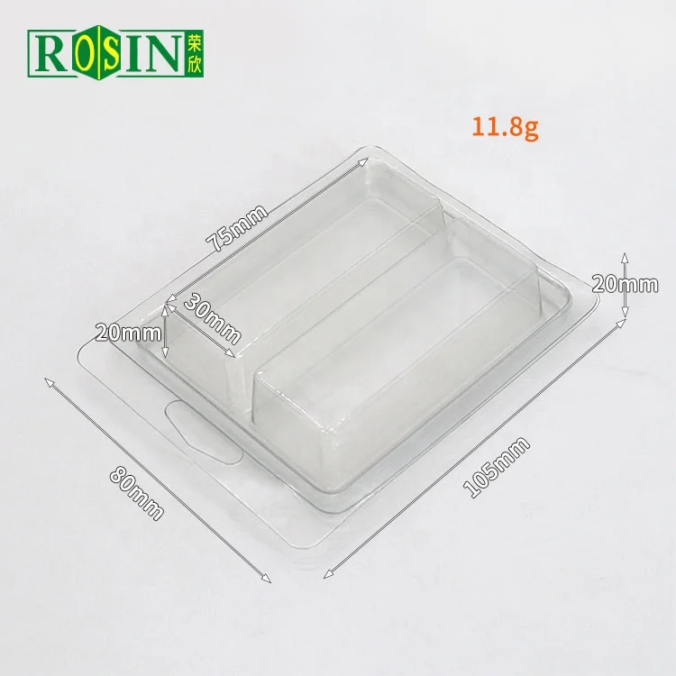 2 cell plastic clear pvc blister wax melt mold clamshell packaging suppliers for soap container