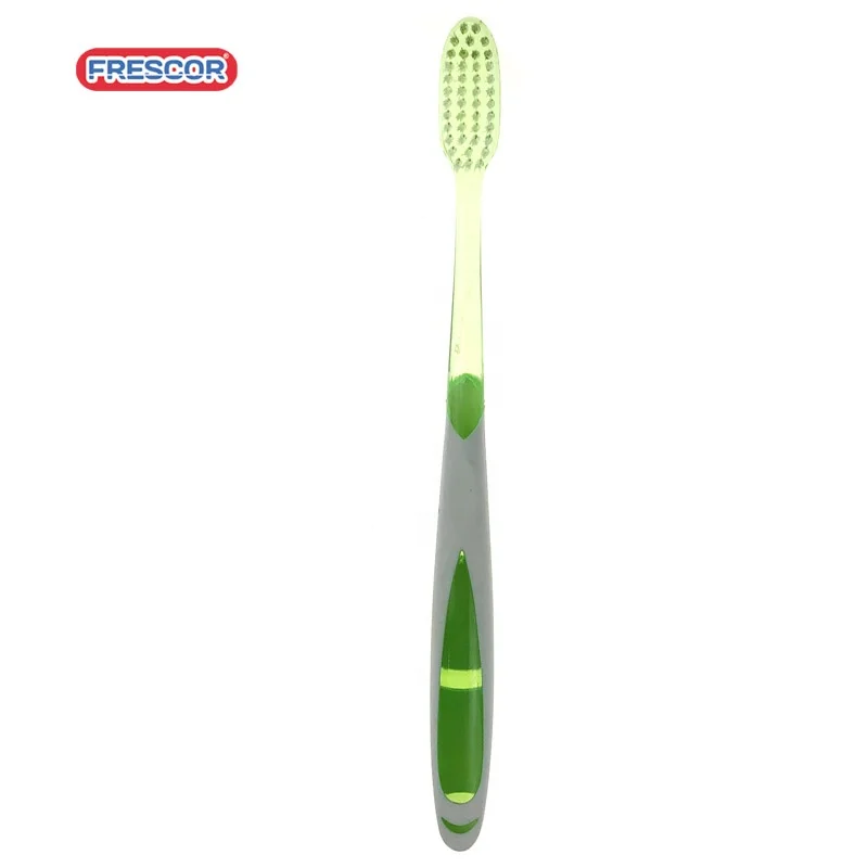 Прозрачная зубная щетка PS Diamond с мягкой конической щетиной, цветной наконечник из материала PBT