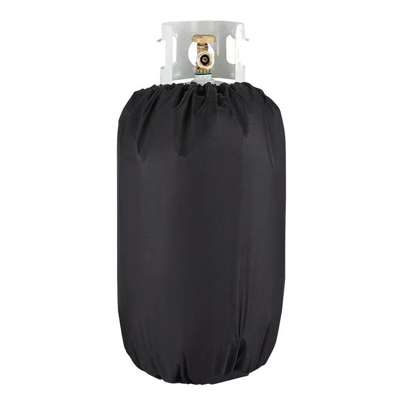 Propane Gas Tank Cover Outdoor Gas Bottle Waterproof Dust-Proof Anti-UV Durable Black Protective Cover