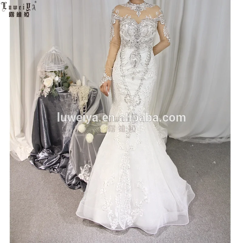 Sexy Open Back Illusion Lace With Detachable Train Bridal Gown Wholesale Wedding Dress Bridesmaid  Turkey Summer Dresses