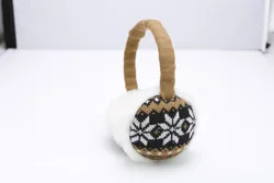 Cute Winter Snowflake Design Warm Soft Light Up Safety Earmuff Headband For Women