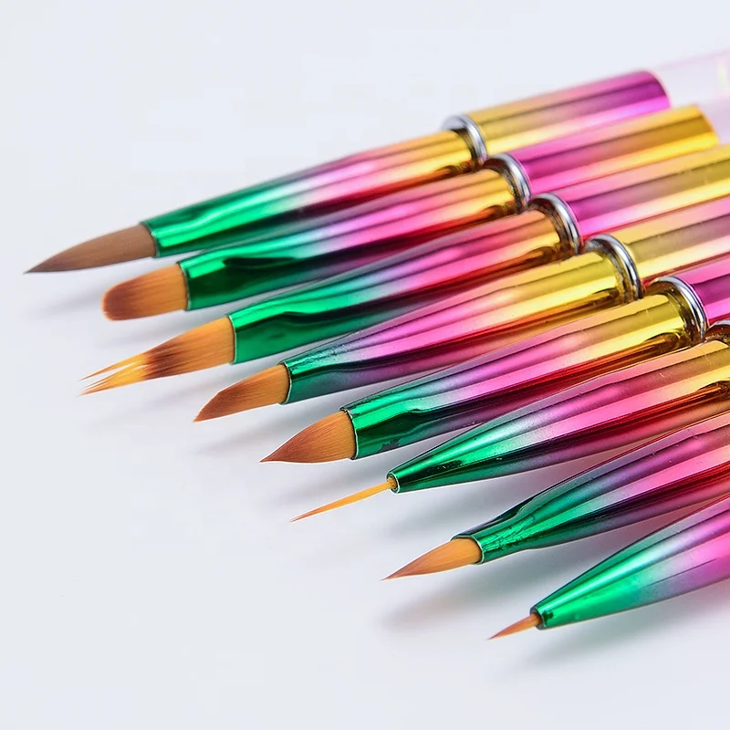 Жидкая Кисть для ногтей с плоской головкой GUYO, кисть для дизайна ногтей, может быть настроена