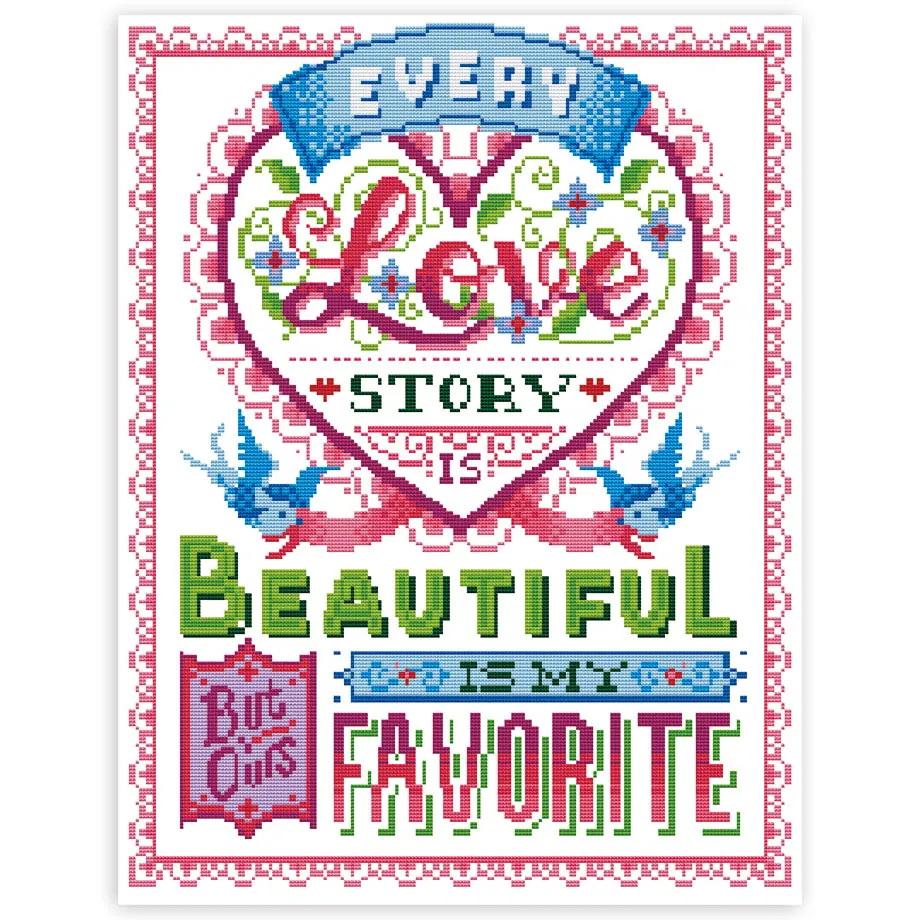 DIY Stamped Cross Stitch  Kits Thread Needlework Embroidery Printed Pattern 11CT Home Decoration