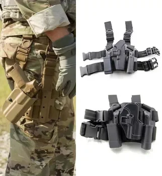 Nylon holster SAF style quick pull three magazine bag Tactical leg holster M4/AUG